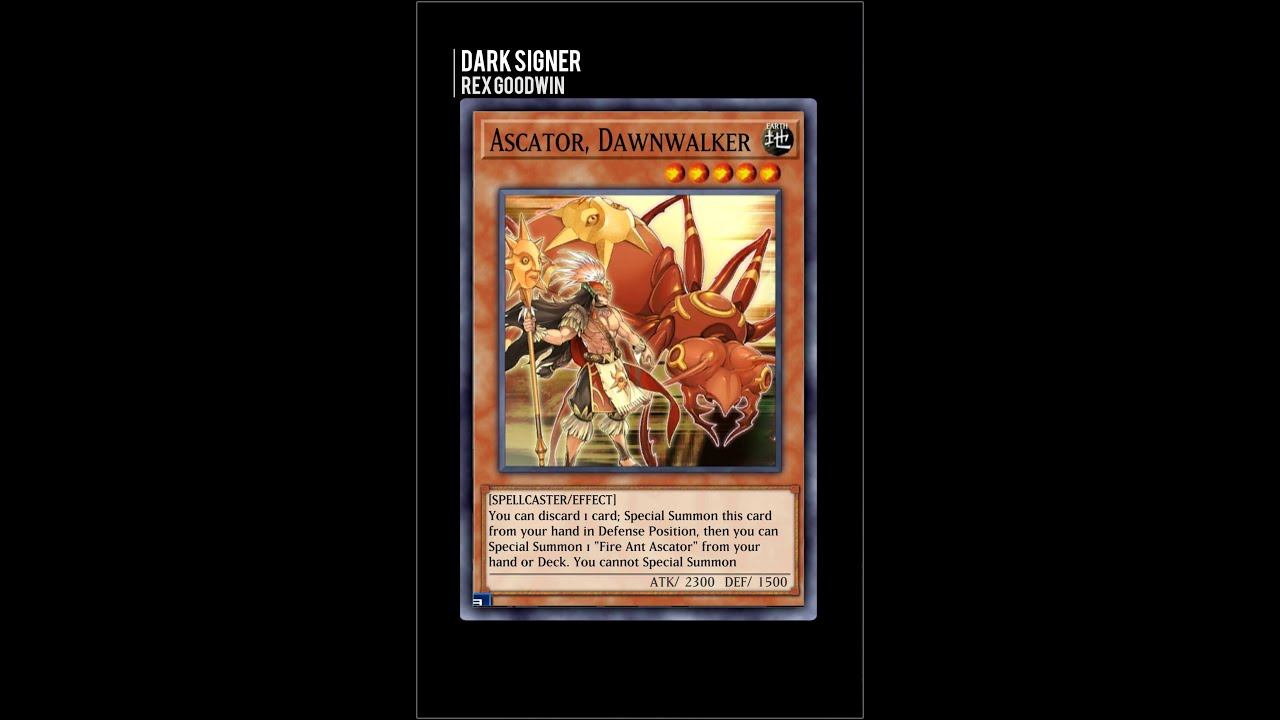 Yugioh Duel Links - Dark Signer Rex Goodwin summon Ascator, Dawnwalker