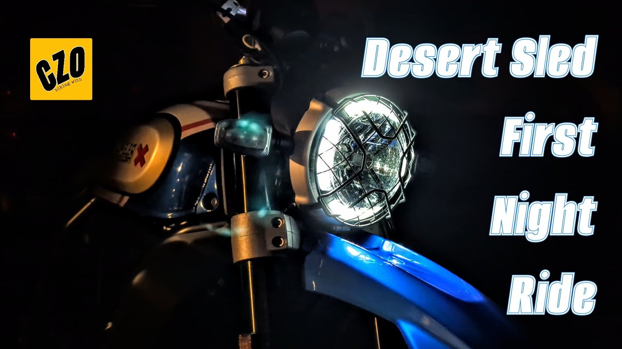 Первая ночная поездка на моем Ducati Scrambler Desert Sled #ducatiscrambler #djiosmonano #desertsled