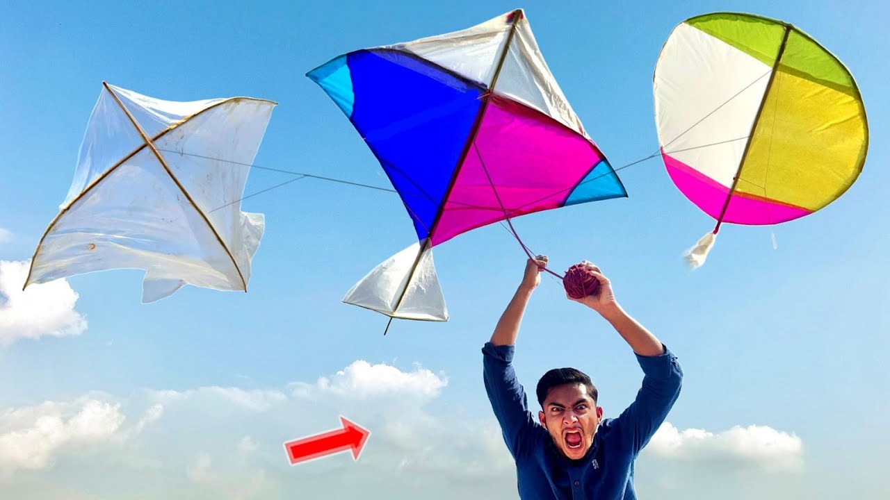 3 Unique Kite Flying With Car | New Design Kite