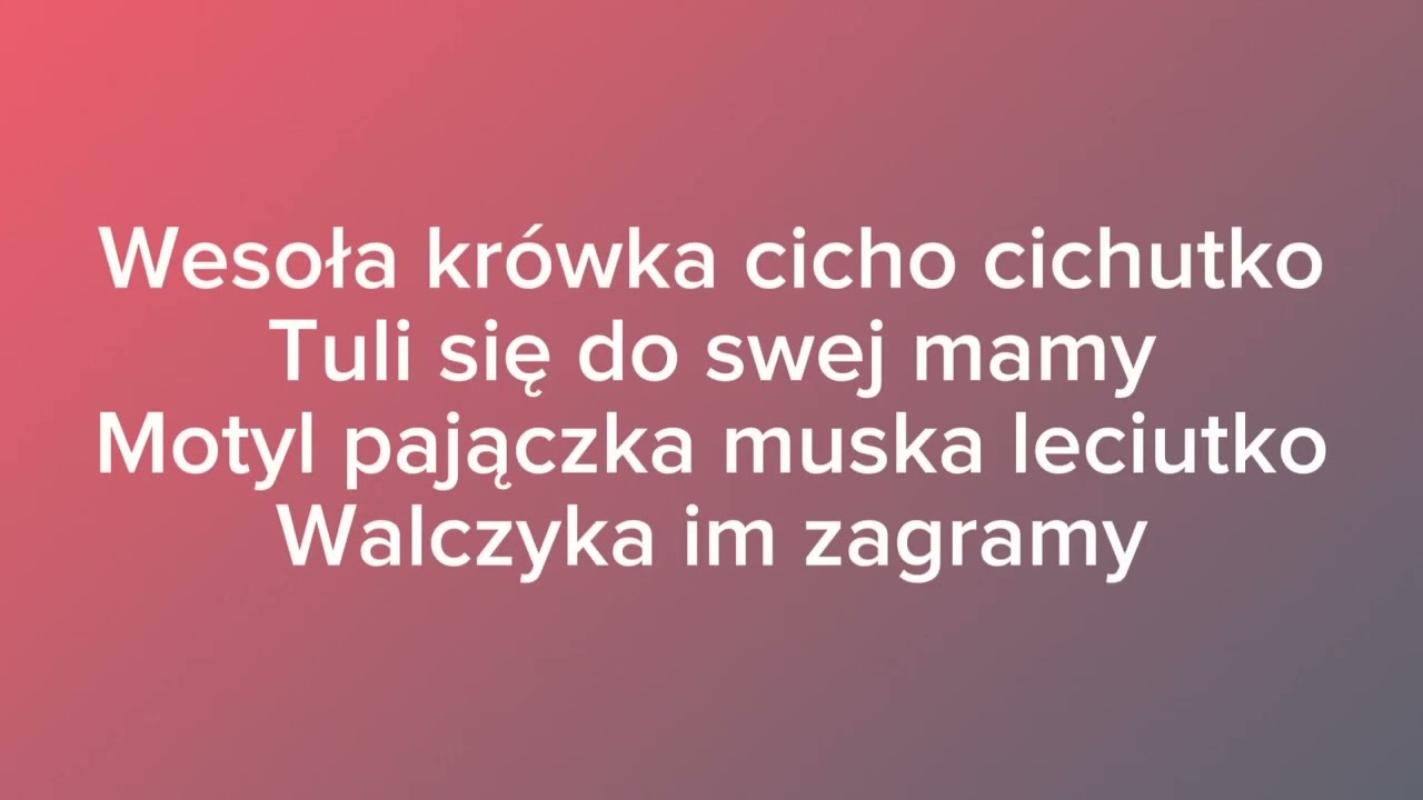Kicia Kocia - kołysanka - tekst