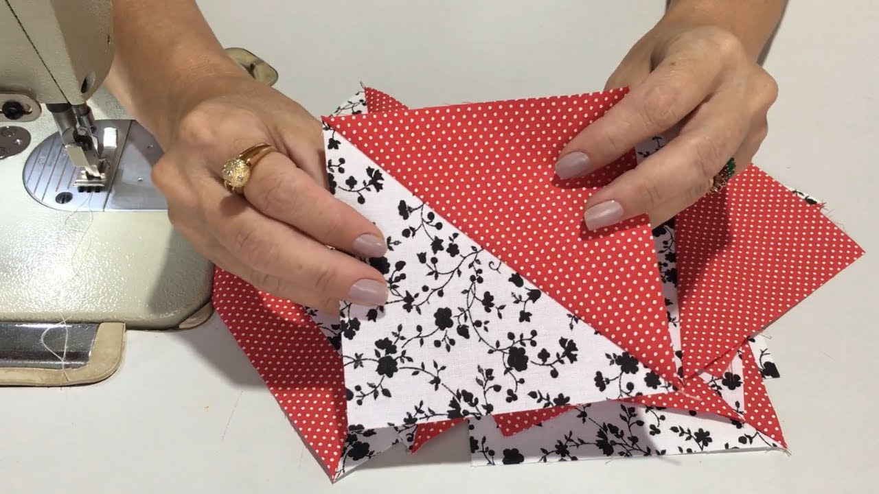 Pensa num BLOCO de PATCHWORK FÁCIL! 😍Bem RÁPIDO de COSTURAR