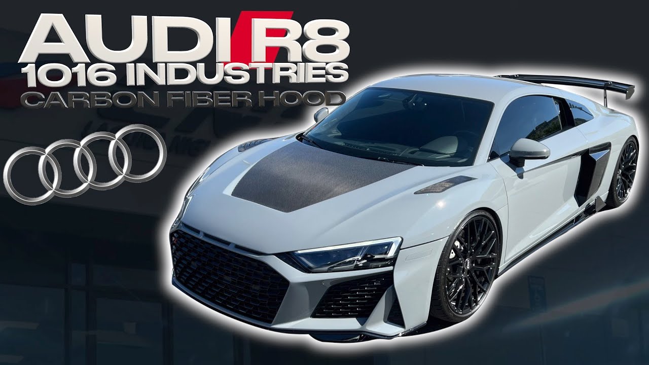 INSTALLING 1016 INDUSTRIES HOOD ON 2019 AUDI R8