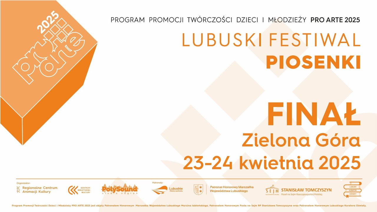 Lubuski Festiwal Piosenki 2025 Finał wojewódzki Zielona Góra - SOLIŚCI