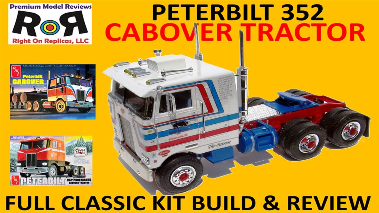 Peterbilt Cabover Pacemaker 1-25 Scale AMT 759 -Full Kit Build and Review