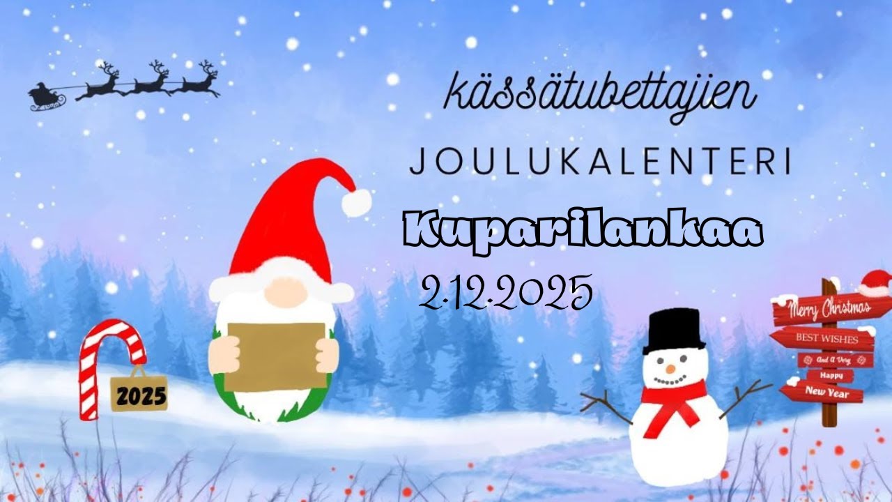 Kässätubettajien joulukalenteri 2.12.2025 - Käsityöaiheiset joulukortit