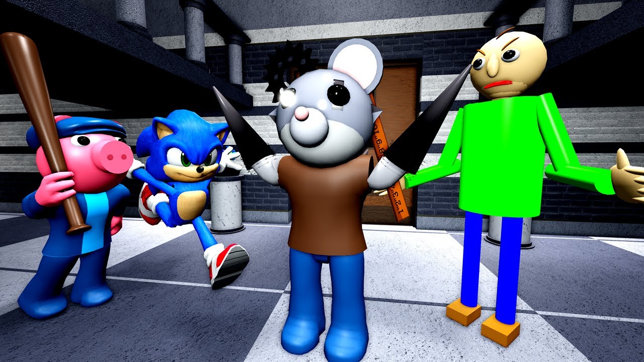 ROBLOX PIGGY BOOK 2 — SONIC и BALDI против RAZE и WILLOW! Забавная анимация Roblox