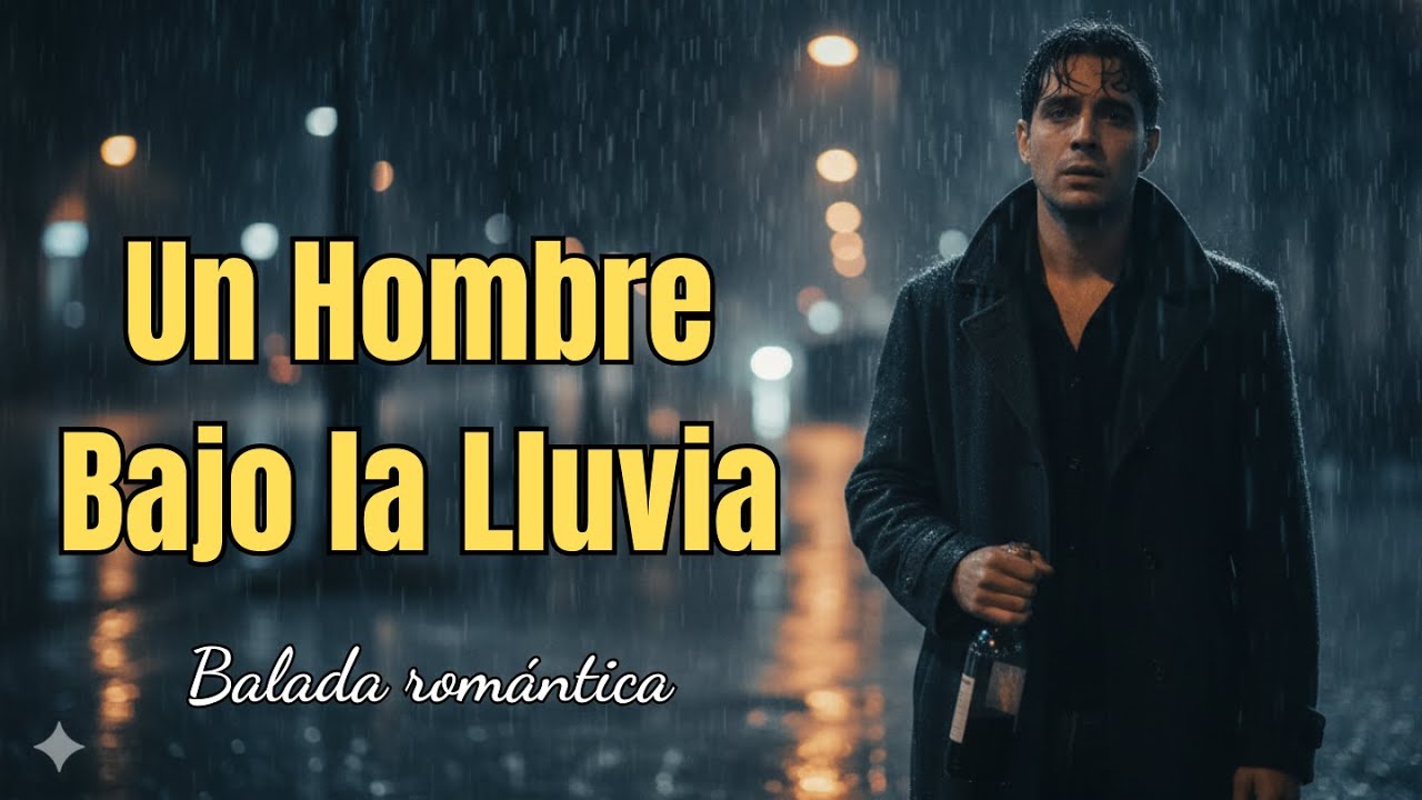 UN HOMBRE BAJO LA LLUVIA (Balada Romántica) | Lyrics + Audio Oficial #musica #romantico #amor #music