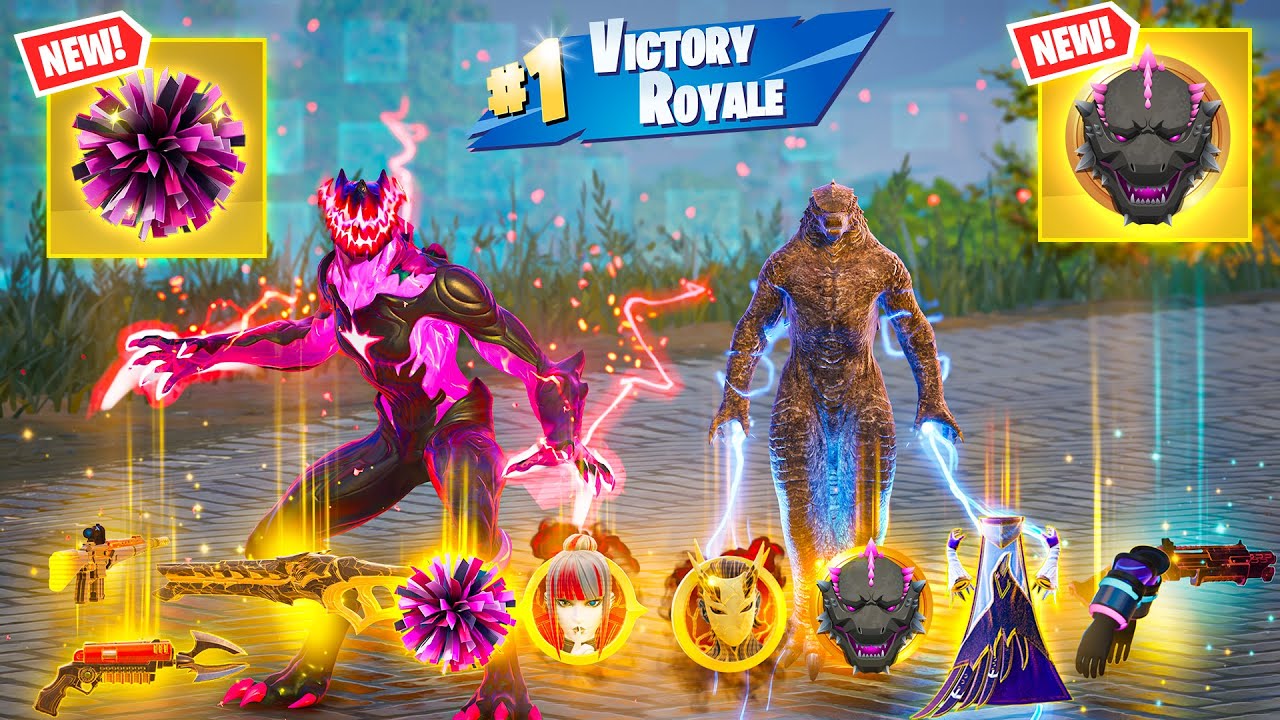 GODZILLA + STORM BEAST POM POMS vs NEW MEDALLIONS & MYTHICS CHALLENGE (Fortnite Chapter 6 Season 3)