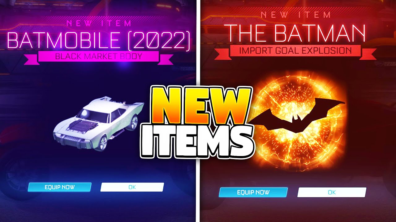 All New BATMOBILE DLC Items On Rocket League!
