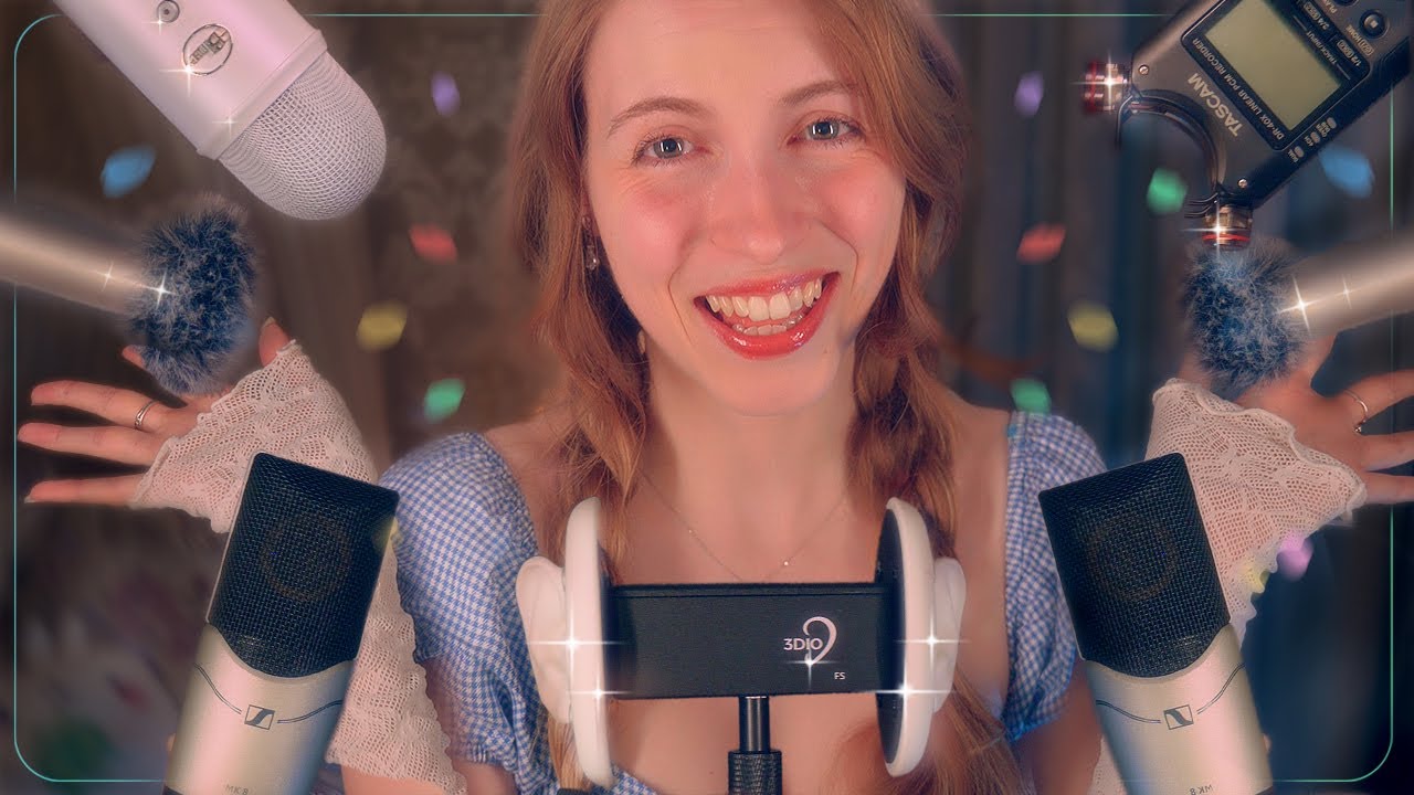 Звуки рта со ВСЕМИ моими микрофонами ❤️✨ 1 МИЛЛИОН СПЕЦИАЛЬНЫХ АСМР ✨🎉