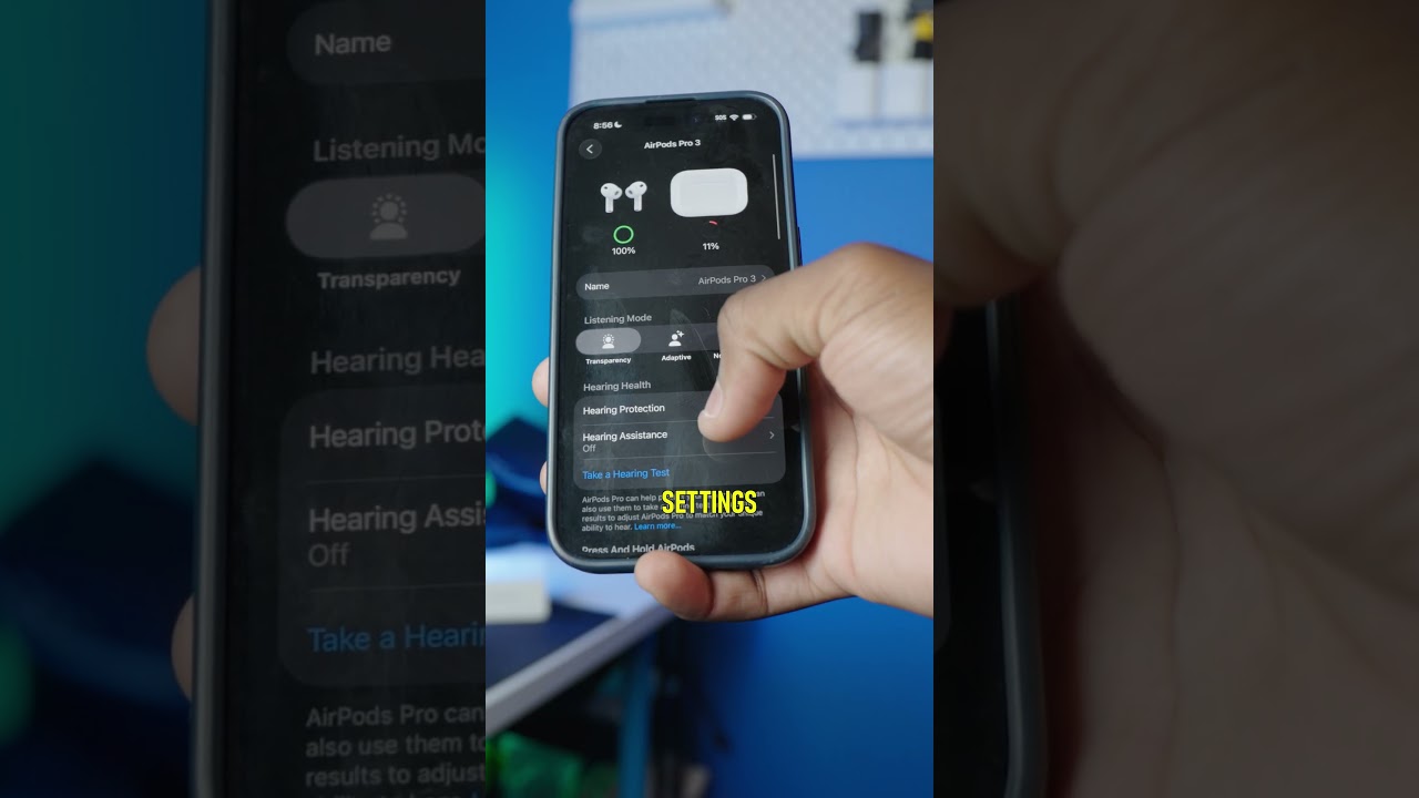 Как отключить датчик сердечного ритма AirPods Pro 3 #airpods #apple #airpodspro3