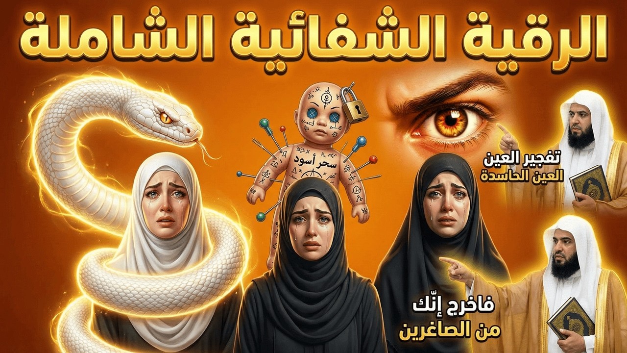 الرقية الشفائية من الامراض الروحية فك السحر وابطال العين وخروج الجن والمس وتطهير الجسم وتفجير العقد