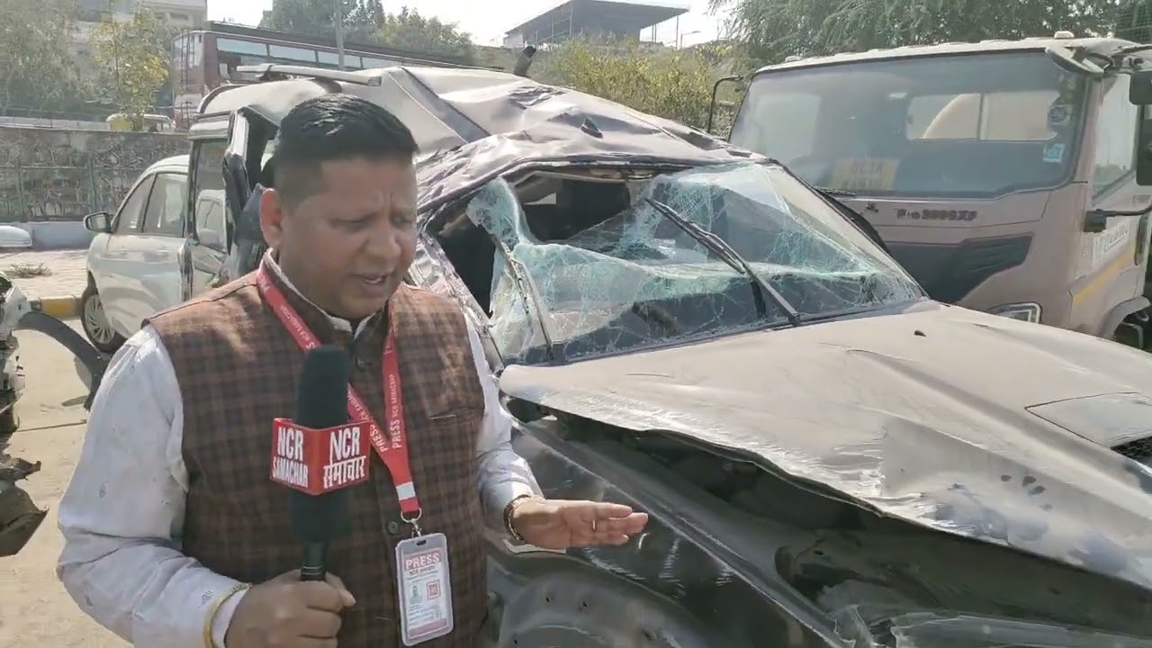 Gazipur Highway per  Scorpio Main ek bujurg per gadi Se hua accident  gadi chalak mauke se farar