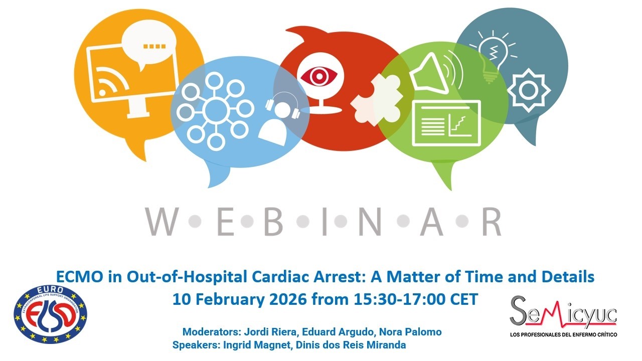 EuroELSO/SEMICYUC Webinar: ECMO in Out of Hospital Cardiac Arrest A Matter of Time and Details