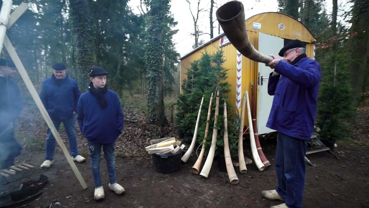 Midwinterhoorn blazen in Denekamp. December 2019