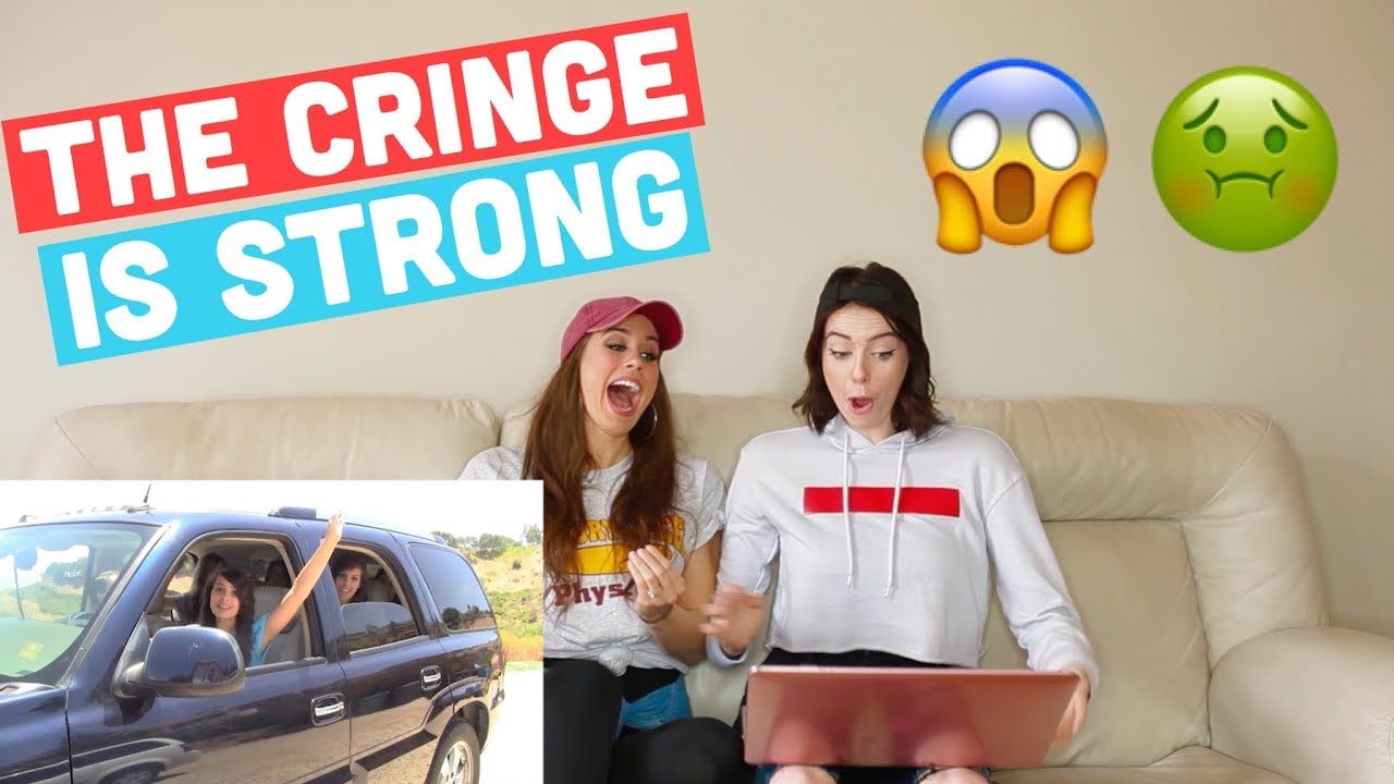 REACTING TO OUR OLD CRINGY VIDEOS!!!