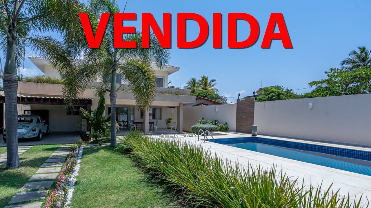 ❤️Casa com piscina a 150 m da praia a venda em Vilas do Atlantico - Lauro de Freitas -Hansen Imóveis