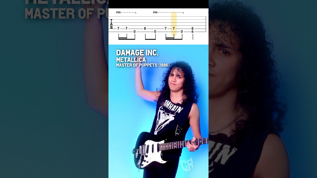 Metallica Damage Inc Bridge Riff Tab