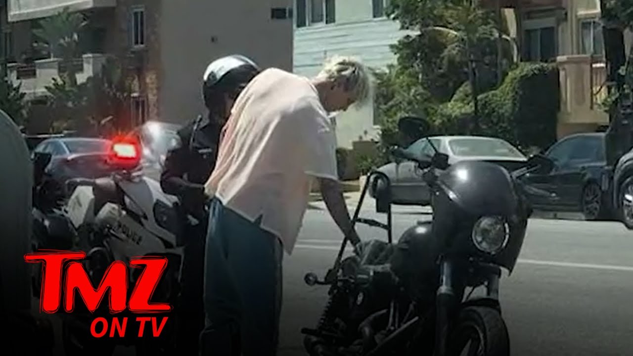 Machine Gun Kelly & Megan Fox Pulled Over on Motorcycle | TMZ TV