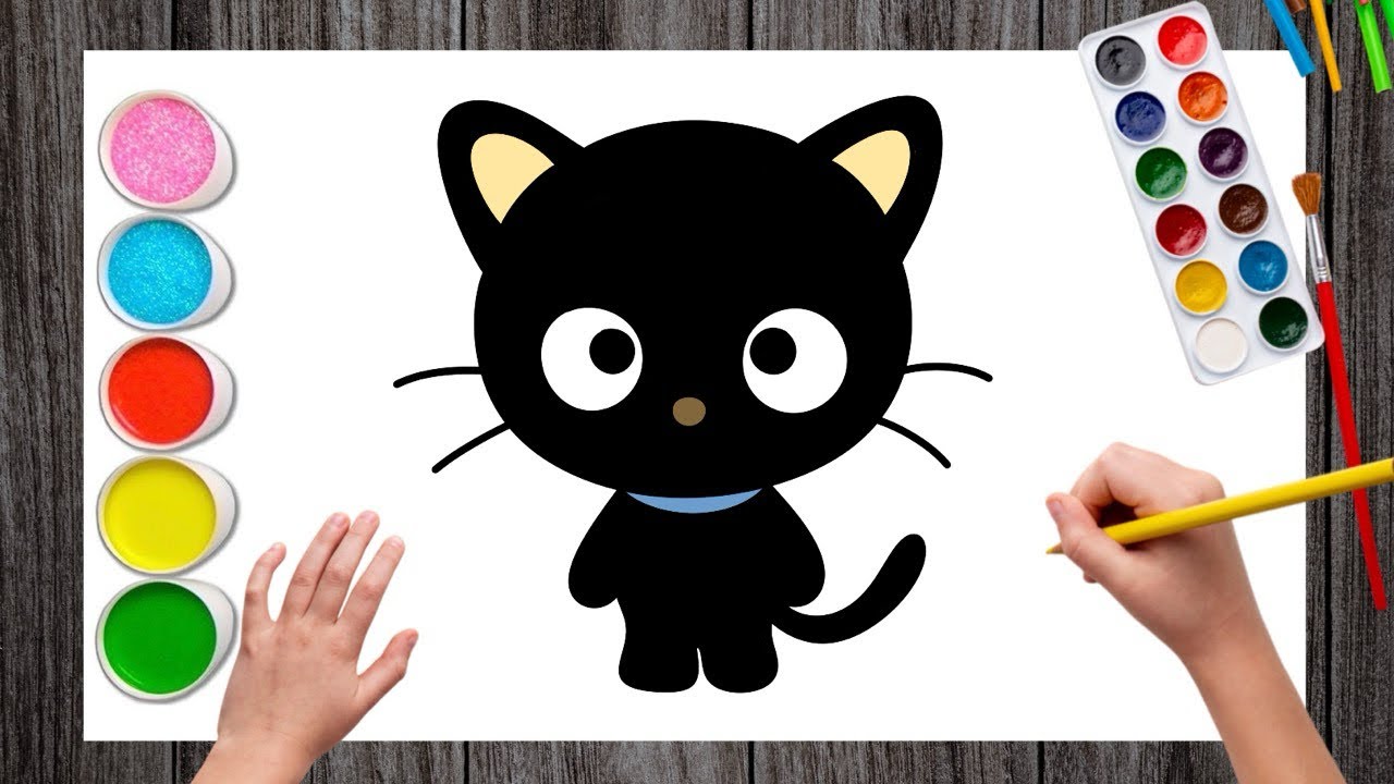 How to Draw a Chococat Easy | Sanrio | Black Cat Drawing