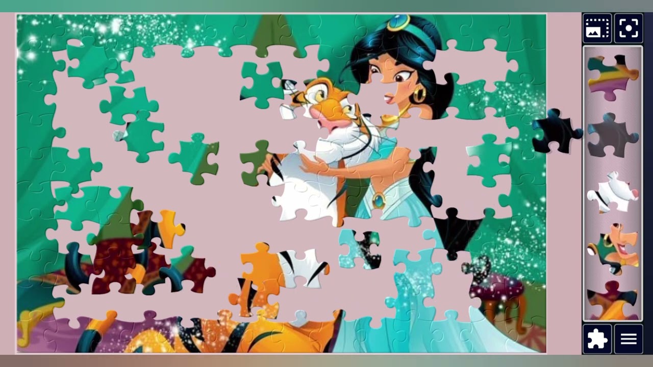 Princess jasmine & Rajah the Tigger:A Magical Hug👑🐅🎀🌈✨️🪄//jigsaw puzzles🧩//jigsaw puzzles journey🧩//