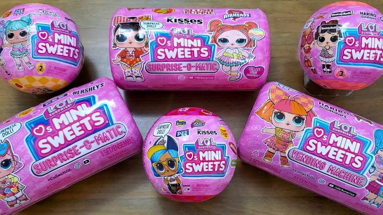 LOL ❤️'s MINI SWEETS 🍭Series 1 2 3 ASMR Unboxing NO TALKING video | Satisfying and Relaxing