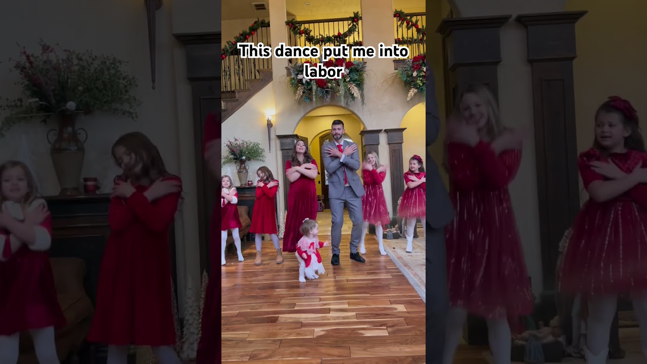 Exactly 4 hours after filming this, the baby was born! Gender reveal coming soon!!! #christmas #baby