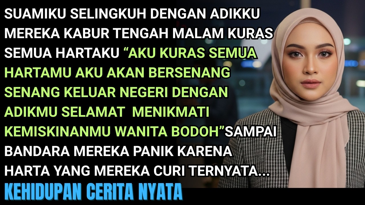 SUAMI KABUR TENGAH MALAM KURAS HARTAKU  DG ADIKU-DIBANDARA MREKA KAGET HARTA YG MREKA KURAS TRNYATA
