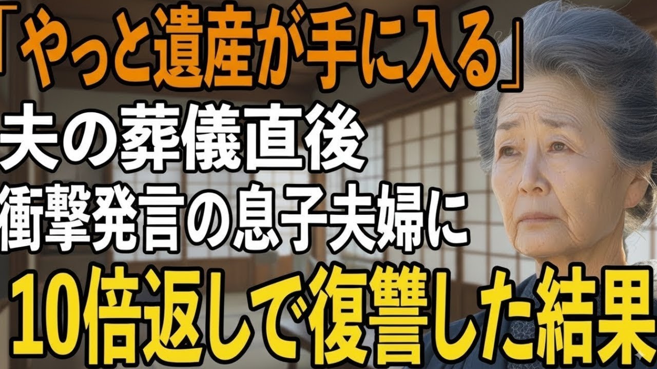 「やっと遺産が手に入る」夫の葬儀の翌日、息子夫婦の金目当ての本性に気づいた私が取った行動とは【シニアライフ】【60代以上の方へ】