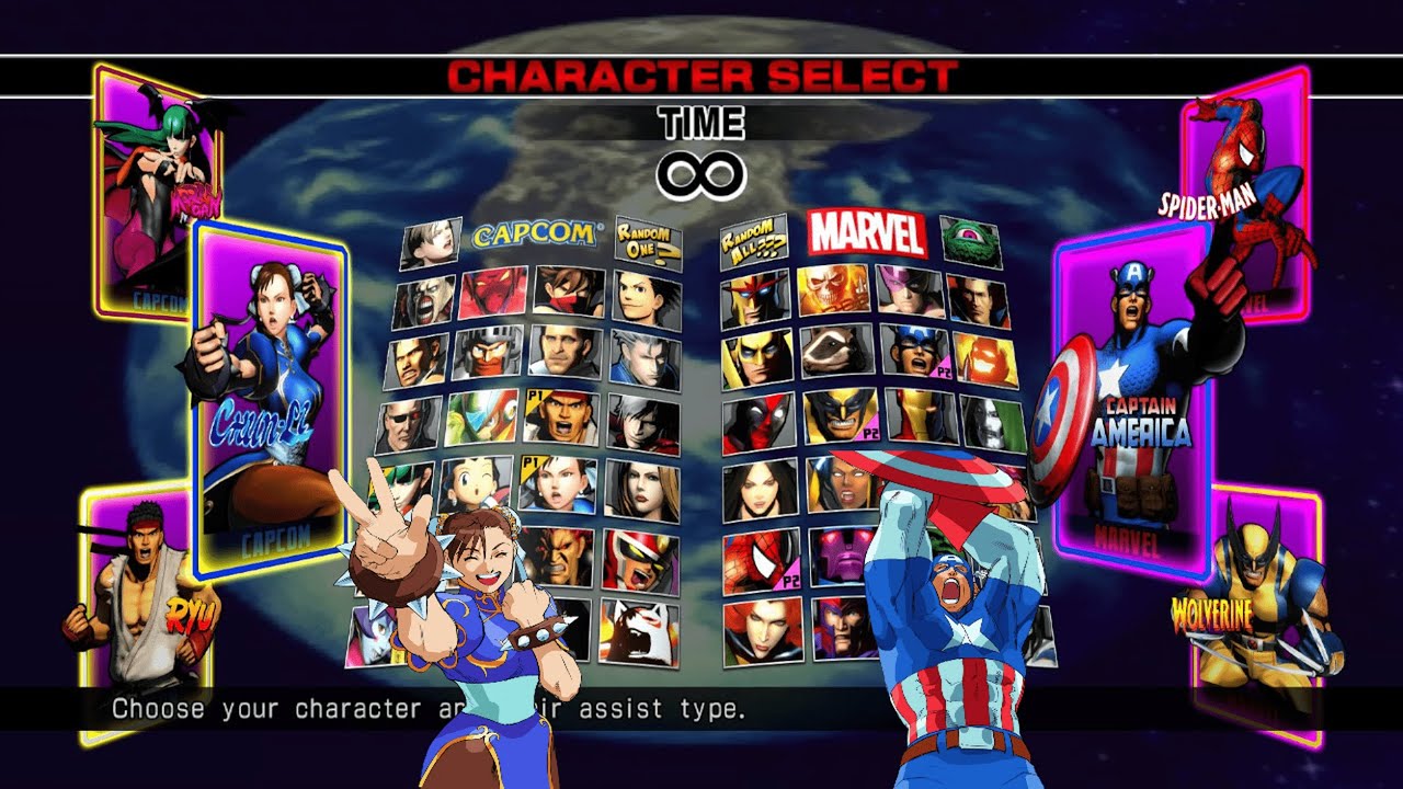 MVC1 Character Select Screen (UMVC3 Mod)