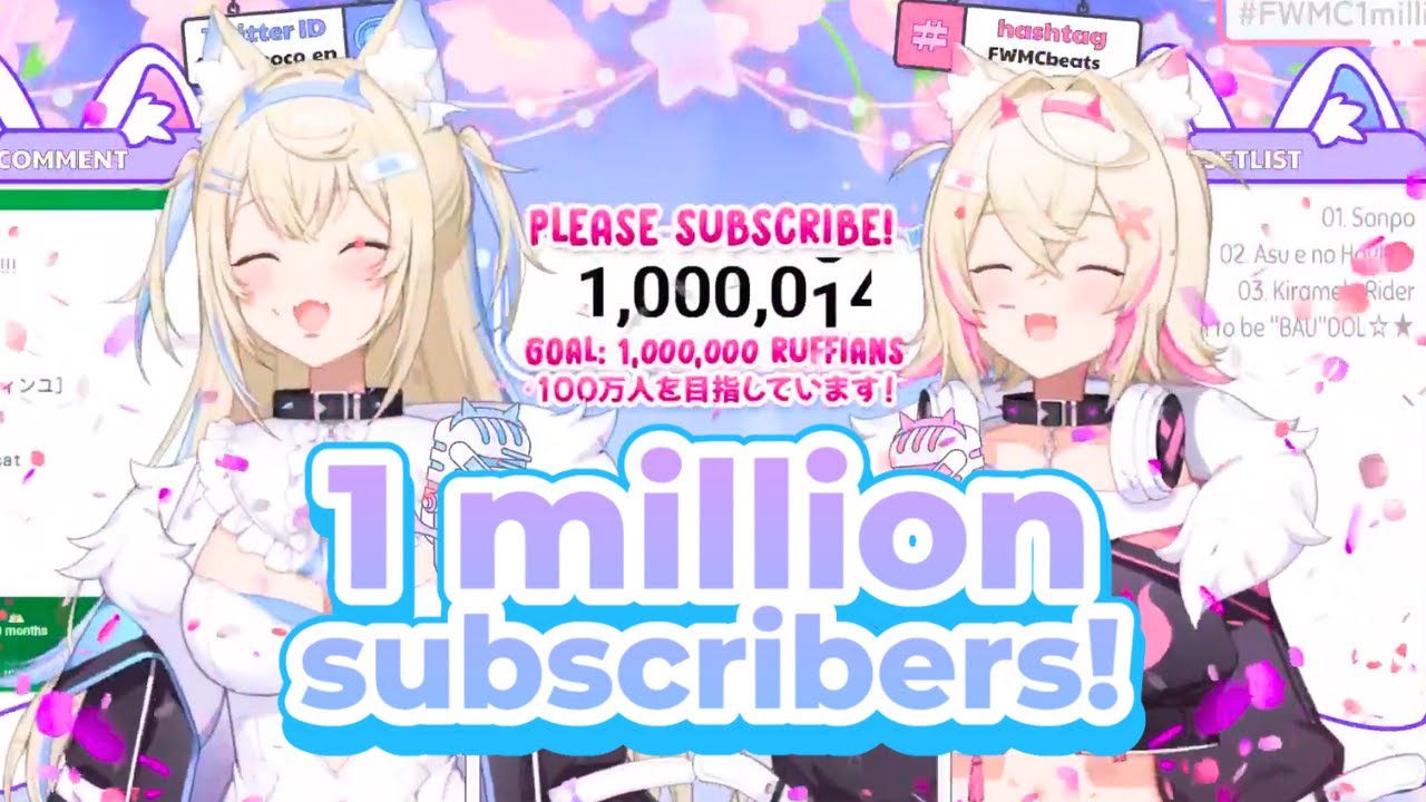 FUWAMOCO Hits 1 MILLION Subscribers With an Emotional Message