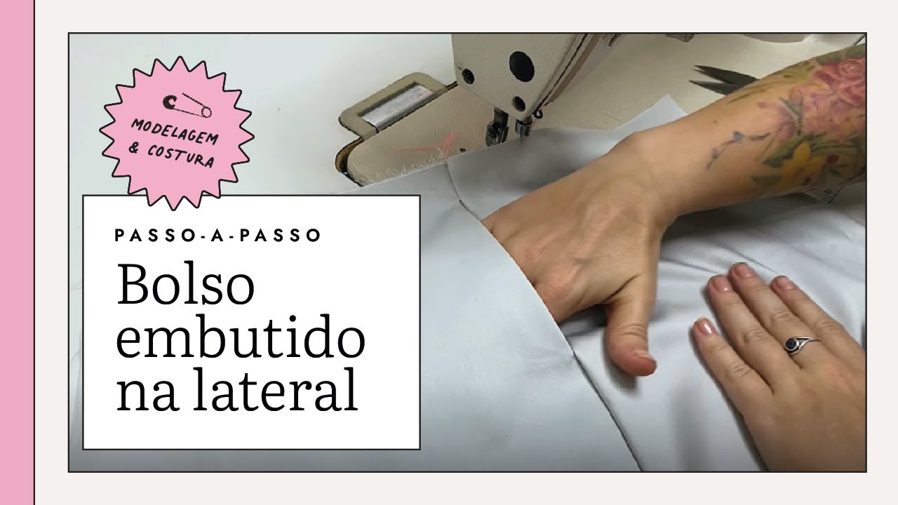 Como fazer bolso embutido na lateral