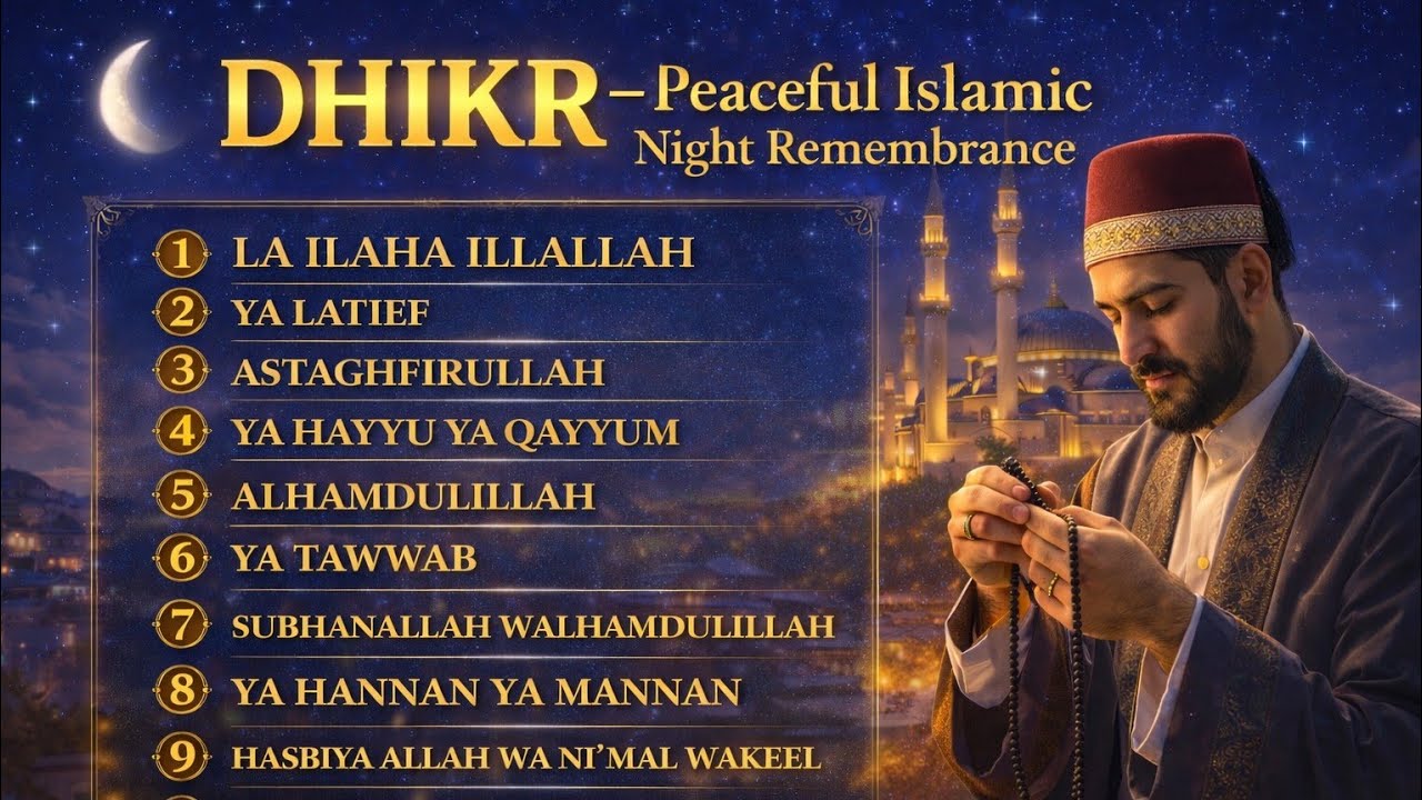 1 Hour La Ilaha Illallah Dhikr | Inner Peace, Healing & Deep Sleep”