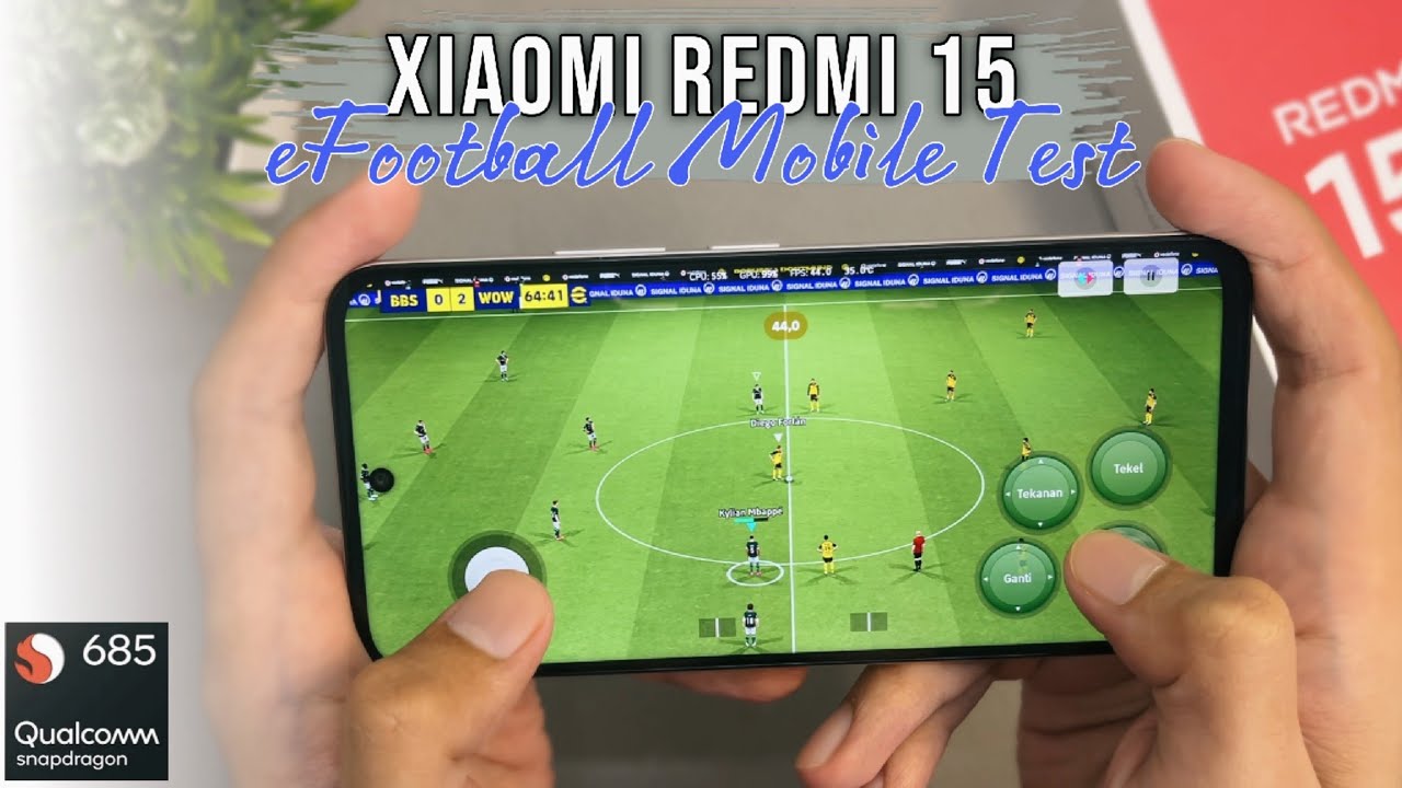 Xiaomi Redmi 15 4G Snapdragon 685 eFootball Mobile 2026 игровой тест