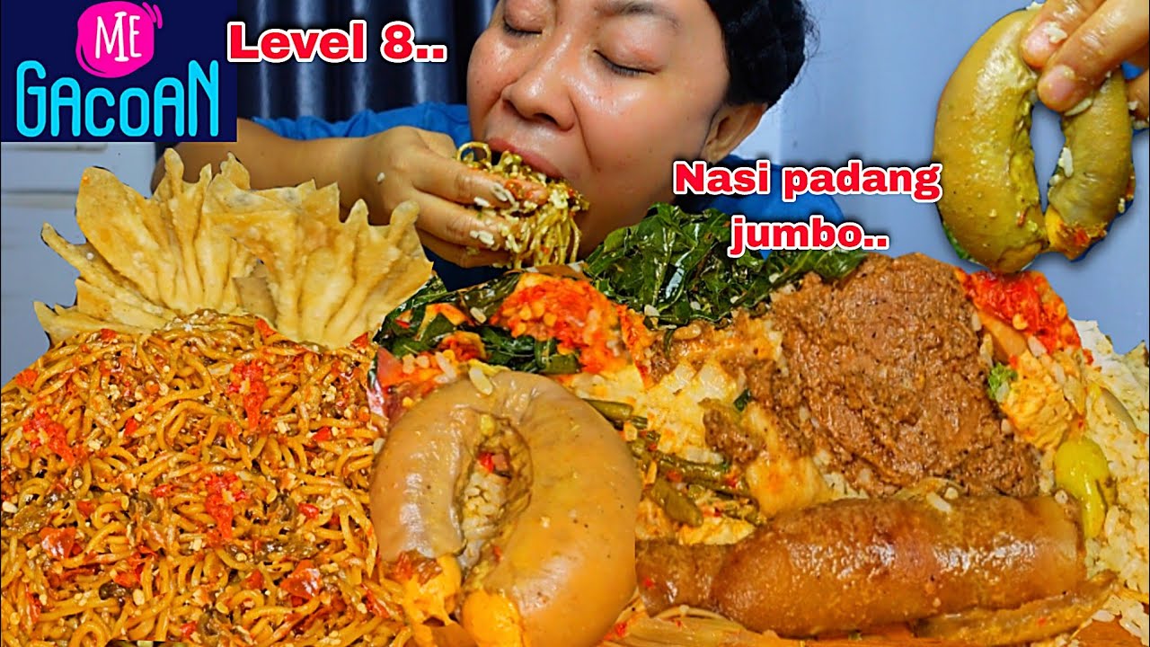 MENYALA PERUT KU 🤤🥵‼️MIE GACOAN LVL 8 + NASI PADANG JUMBO..