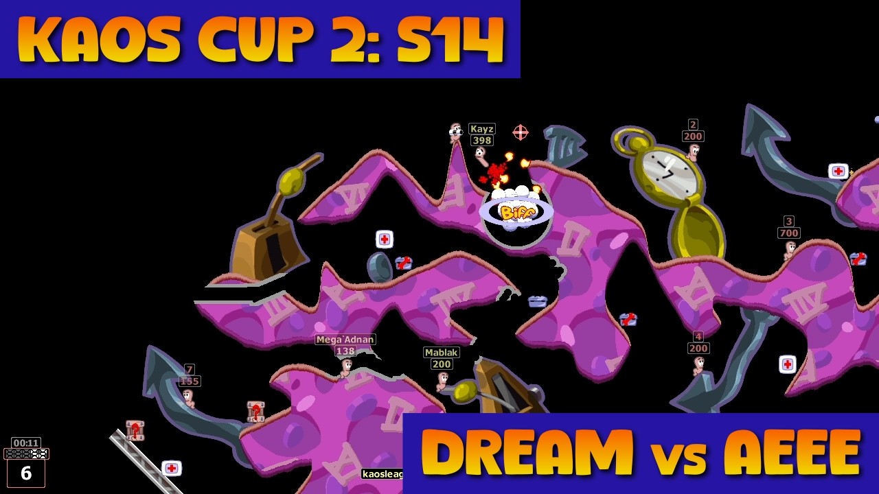 Worms Armageddon - Kaos Cup 2 (S14) - Dream vs Aeee (Group stage)