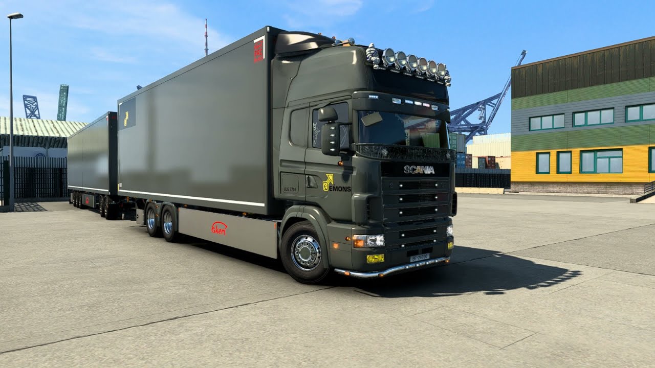Scania RJL 4 series (Tandem),V8 Open_ Pipe_With_Lepidas_Team_exhaust_system.