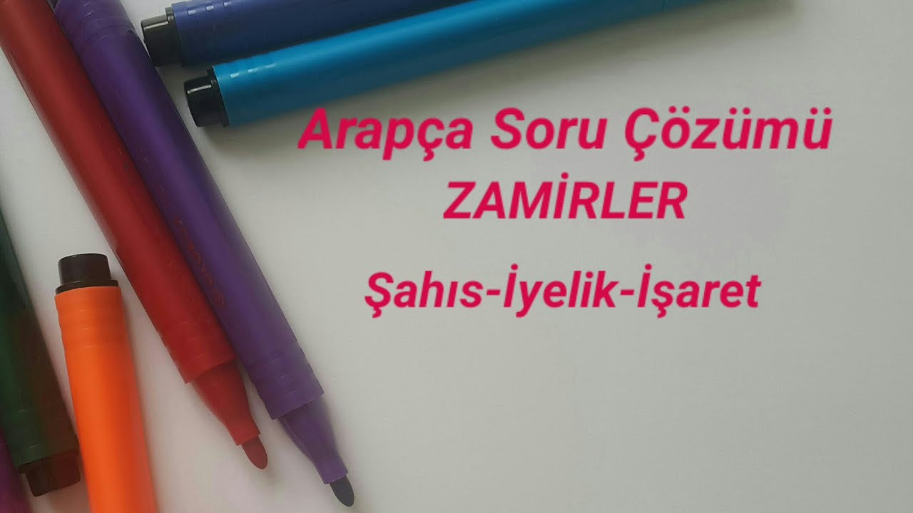 Arapça Soru Çözümü-2 (ZAMİRLER)