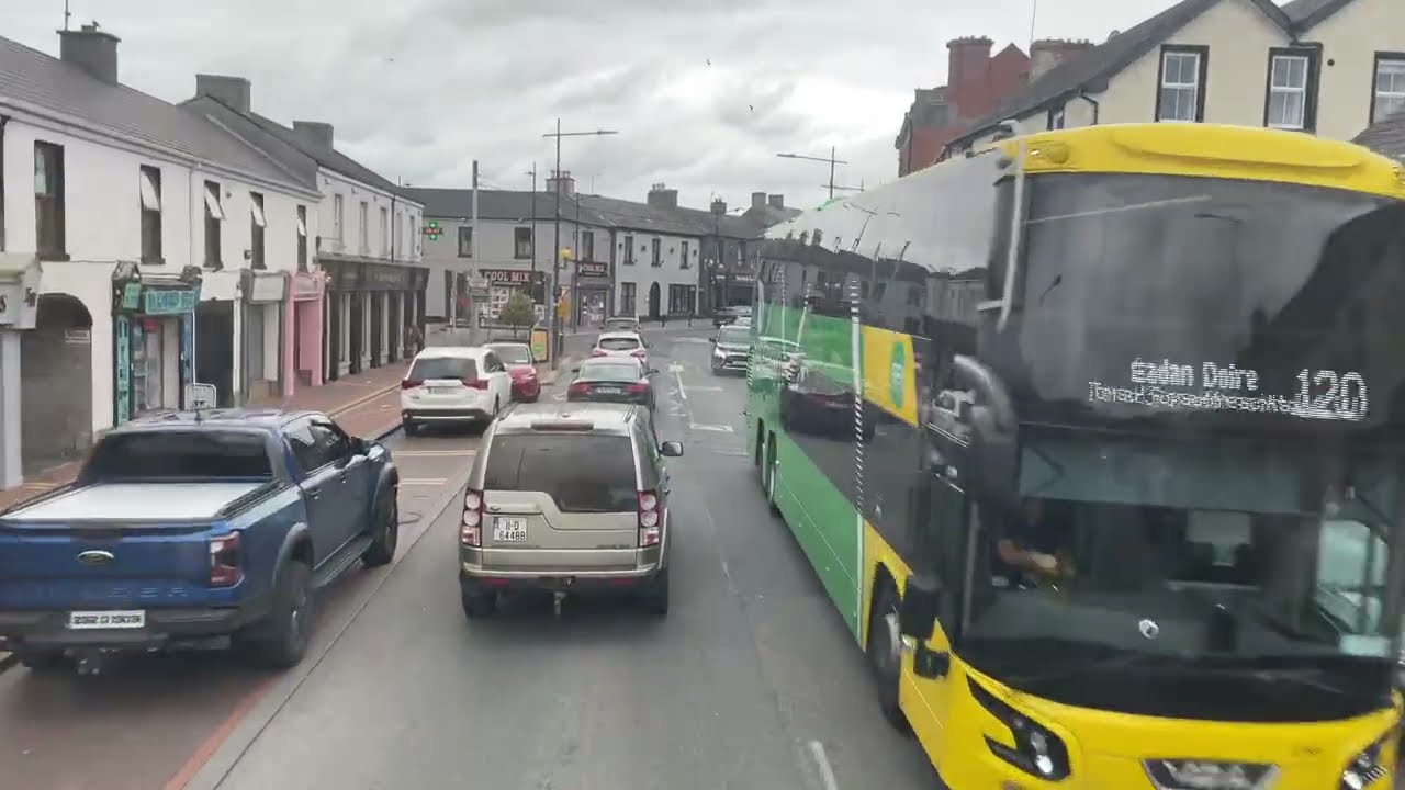 COUNTY OFFALY IRELAND: Edenderry  - Connolly Station BUS ROUTE 120 / 45 stops/ 1h 58 min / 63 km