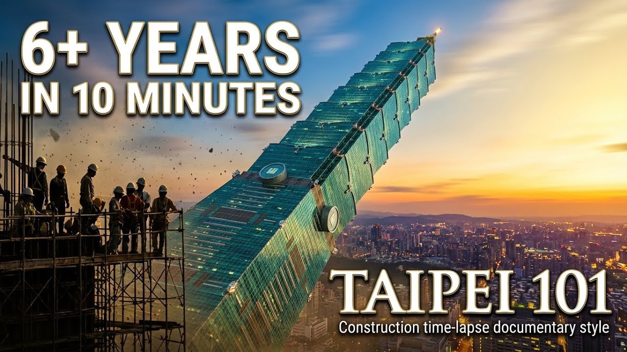 6+ YEARS IN 10 MINUTES: The Unbelievable Construction of Taipei 101