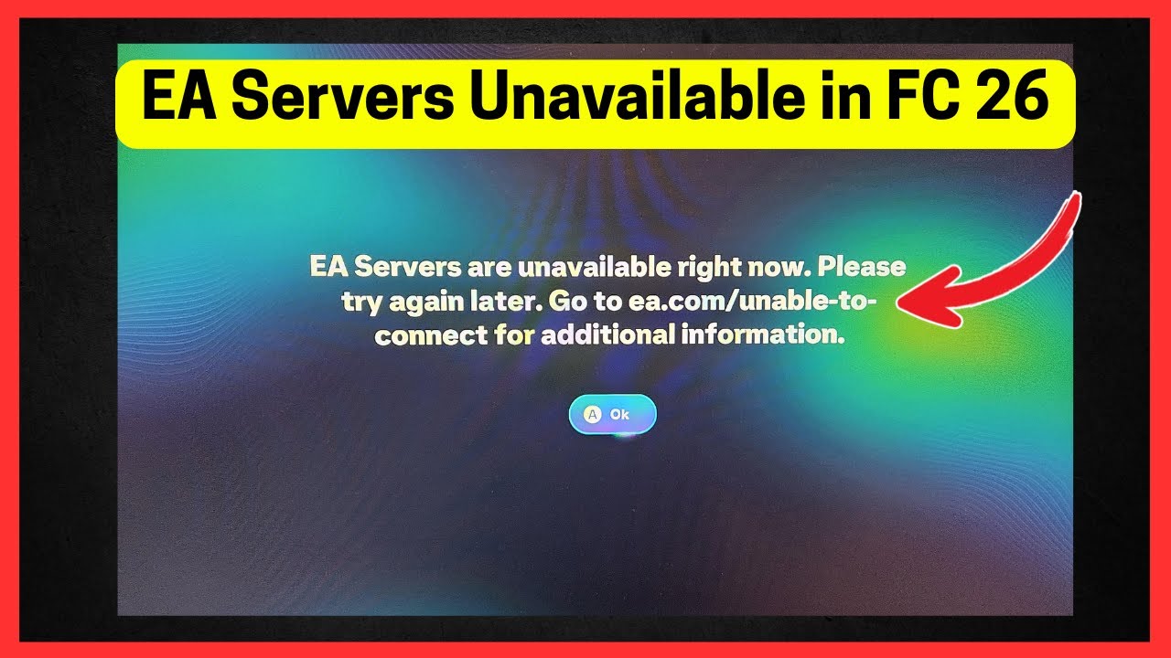 Исправление проблем с серверами EA, которые сейчас недоступны в FC 26.