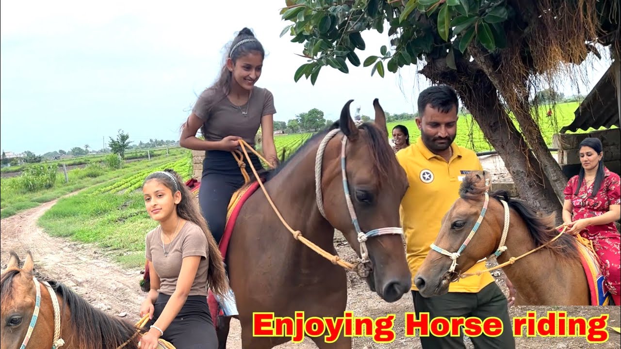 Helen ne ki Horse riding ajj and we all enjoying with @HelenAbhayandfamilyvlog