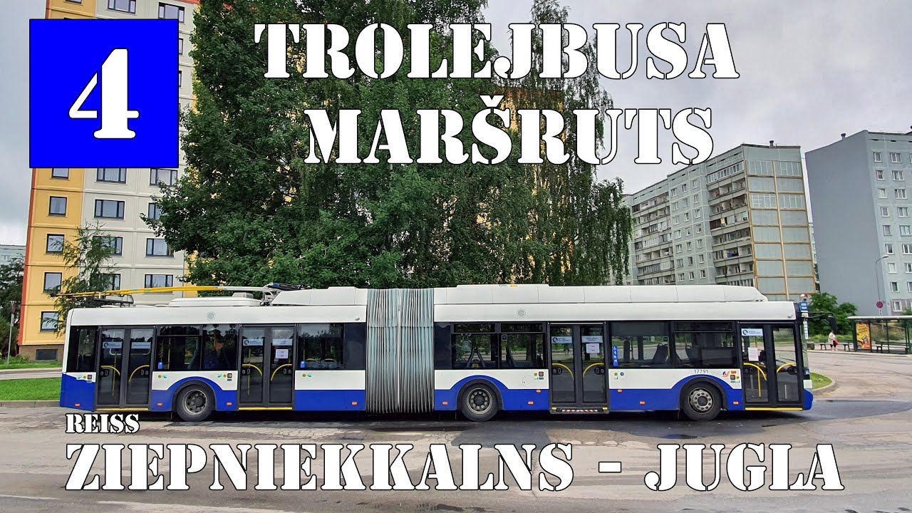 Rīga,Trolejbusa maršruts №4, Zepniekkalns - Jugla