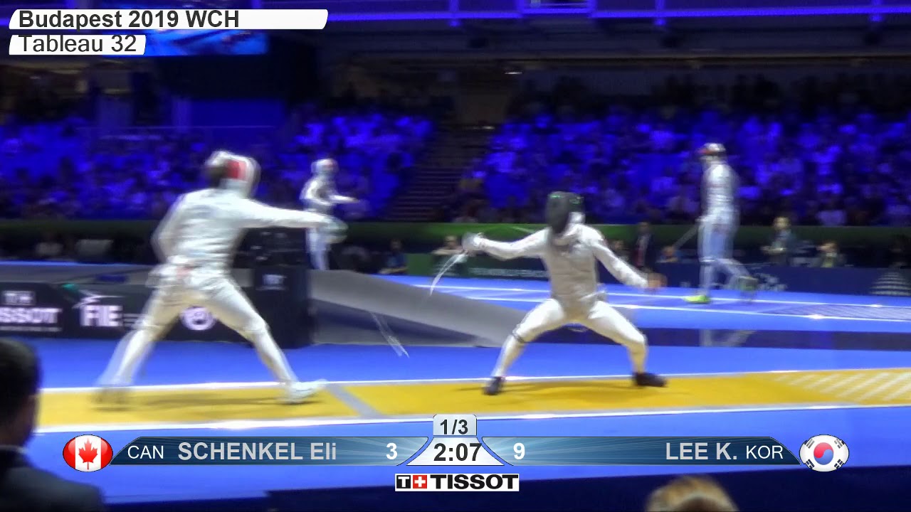 2019 244 T32 05 M F Individual Budapest HUN WCH YELLOW LEE KOR vs SCHENKEL CAN