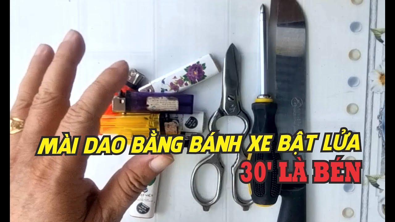 Hướng dẫn làm dụng cụ mài dao bằng bánh xe bật lửa siêu bén trong 30 giây