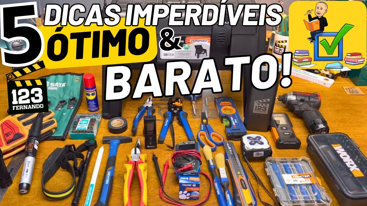 🎬 ATÉ MESMO PARAFUSADEIRA HIBRIDA POR R$ 66,00 🤑 5 DICAS DE FERRAMENTAS BOAS, BARATAS E MUITO ÚTEIS.