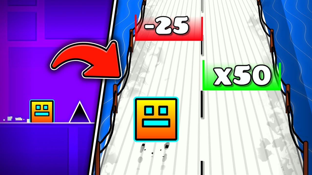 Я сделал ужасную рекламу мобильной игры в Geometry Dash