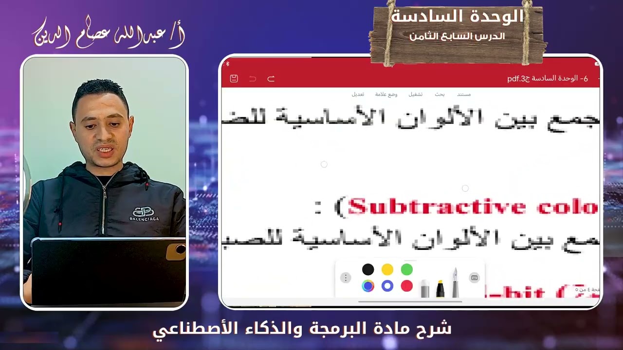 تابع شرح الوحدة السادسة تصميم المعلومات | برمجة الصف الاول الثانوي 