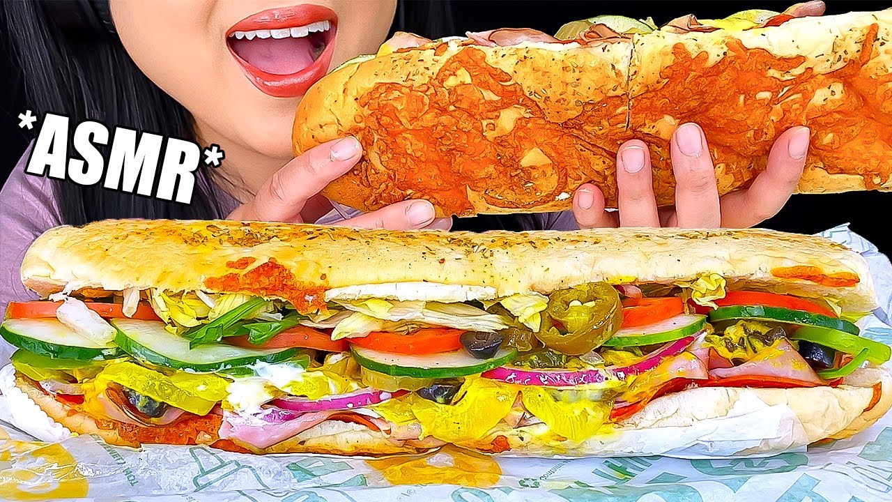 ASMR SUBWAY СЭНДВИЧ-ЧИПСЫ И ПЕЧЕНЬЕ (ASMR PHAN)