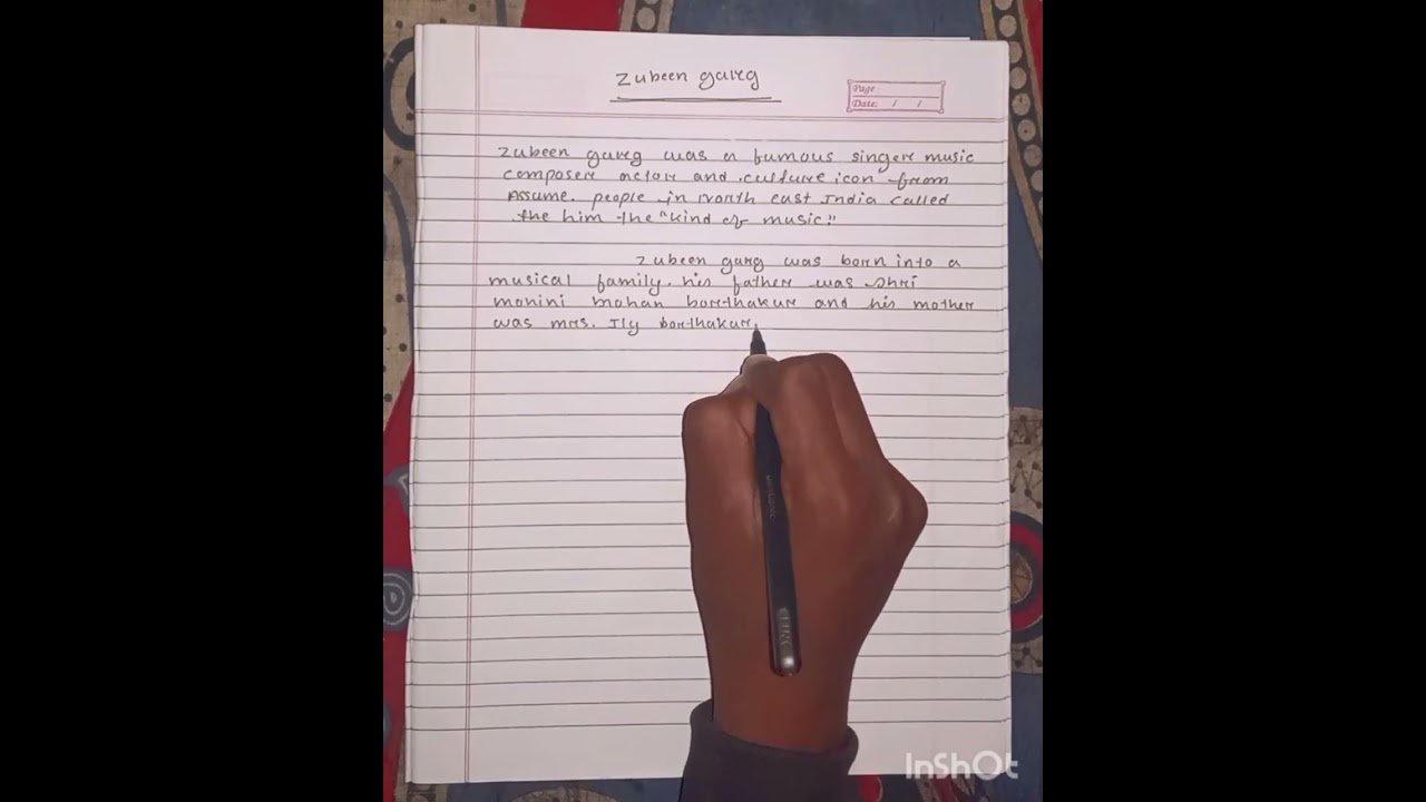 Zubeen Garg essay.📝 Zubeen Garg ka easy